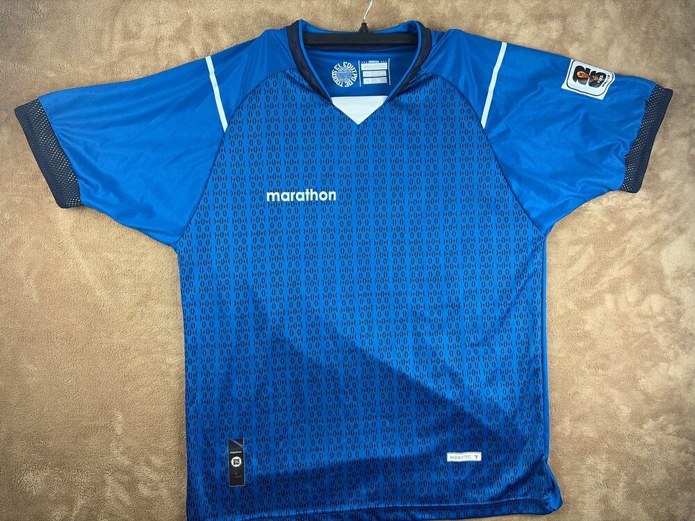 Marathon Ecuador National Team Soccer Training Jersey Mens XL Blue FIFA
